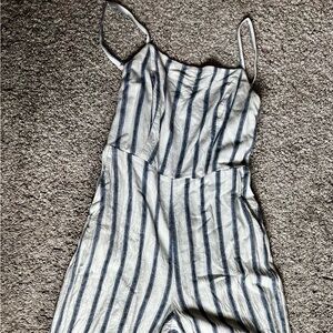 Women’s Jumpsuit linen Vertical Stripes